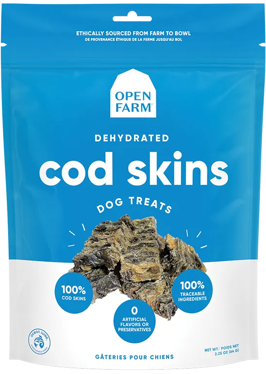 Open Farm Dehydrated Cod Skins Dog Treats