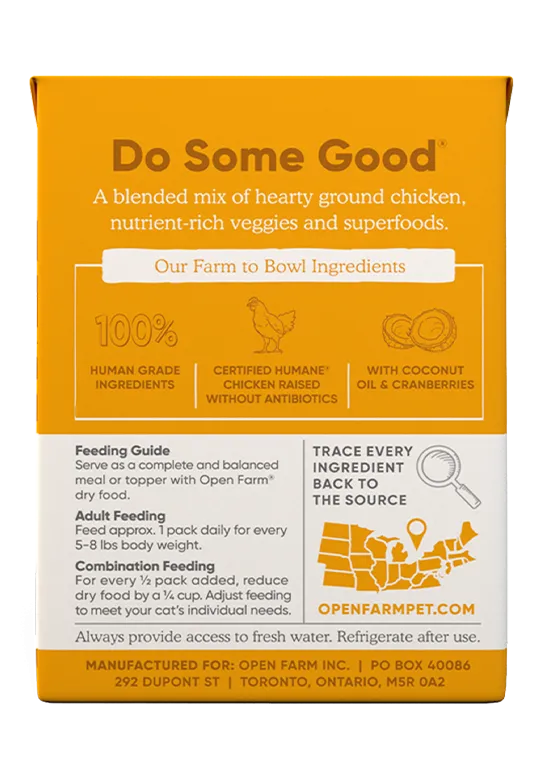 Open Farm Harvest Chicken Rustic Blend Wet Cat Food