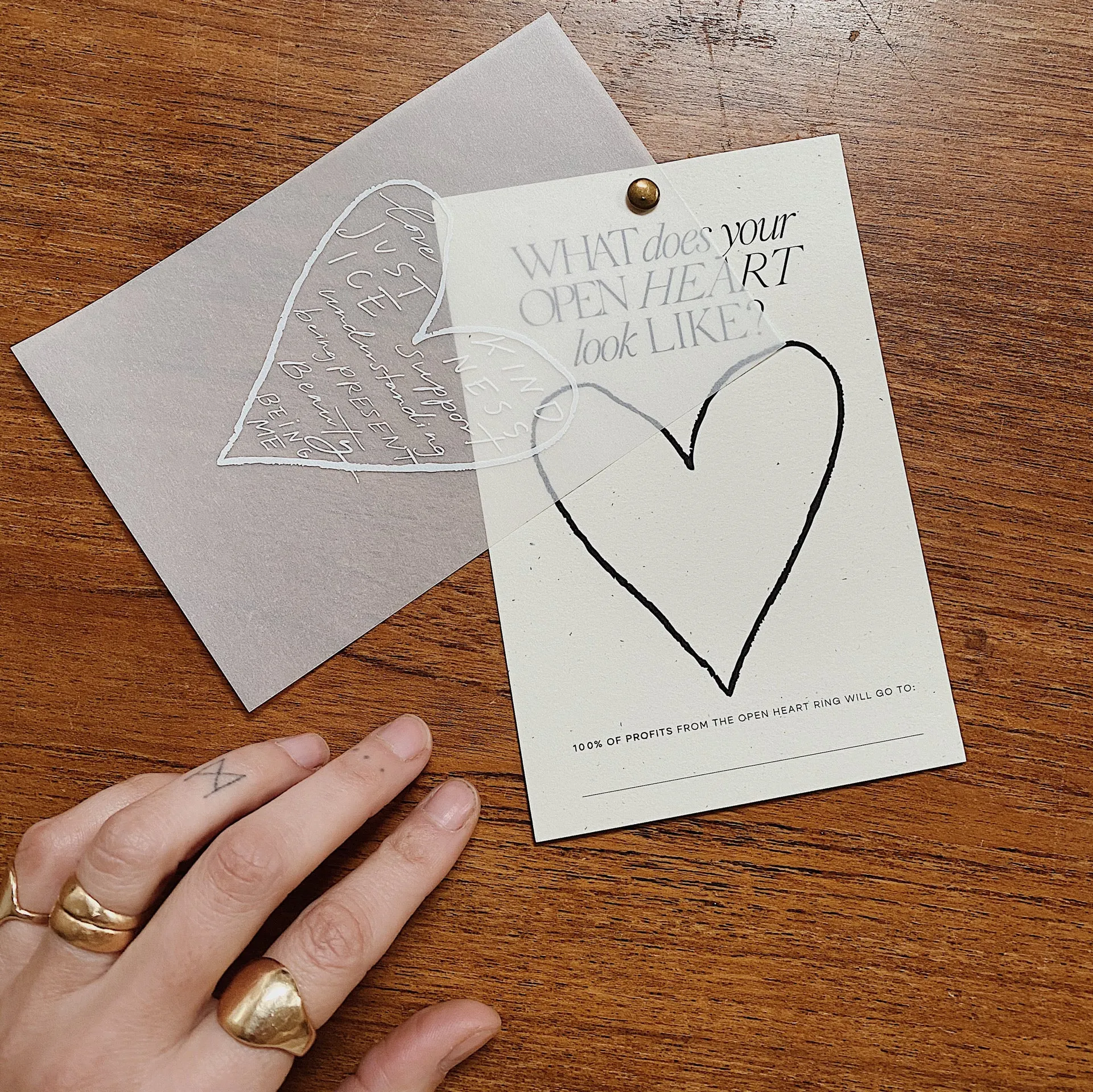 Open Heart Ring | Bronze