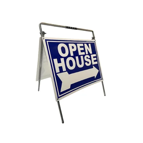 Open House Sign Metal A-Frame Kit - 5 Pack - Blue
