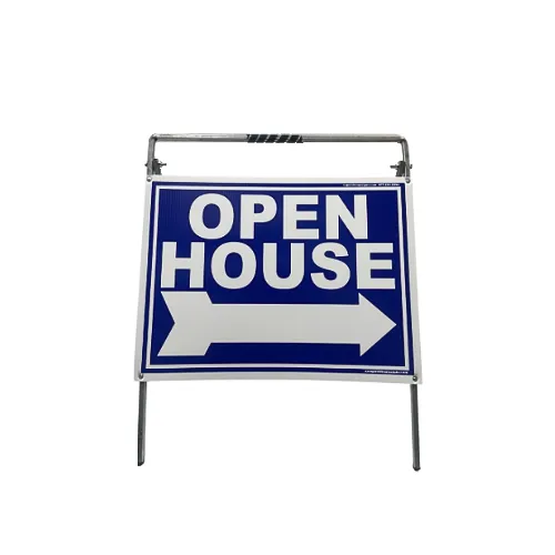 Open House Sign Metal A-Frame Kit - 5 Pack - Blue
