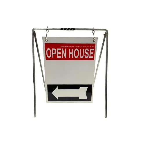 Open House Sign Metal A-Frame Kit - 5 Pack - Swinger - Red/White/Black