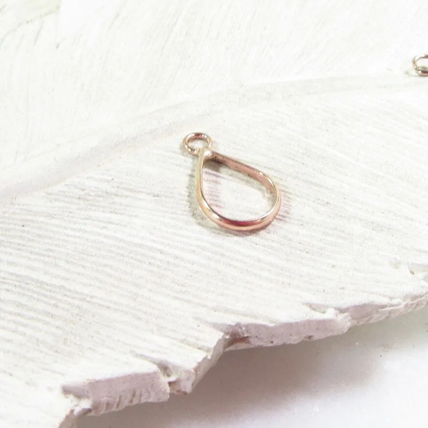 Open Resin Bezel - Drop, 10mm, Single Ring - Choose Your Metal
