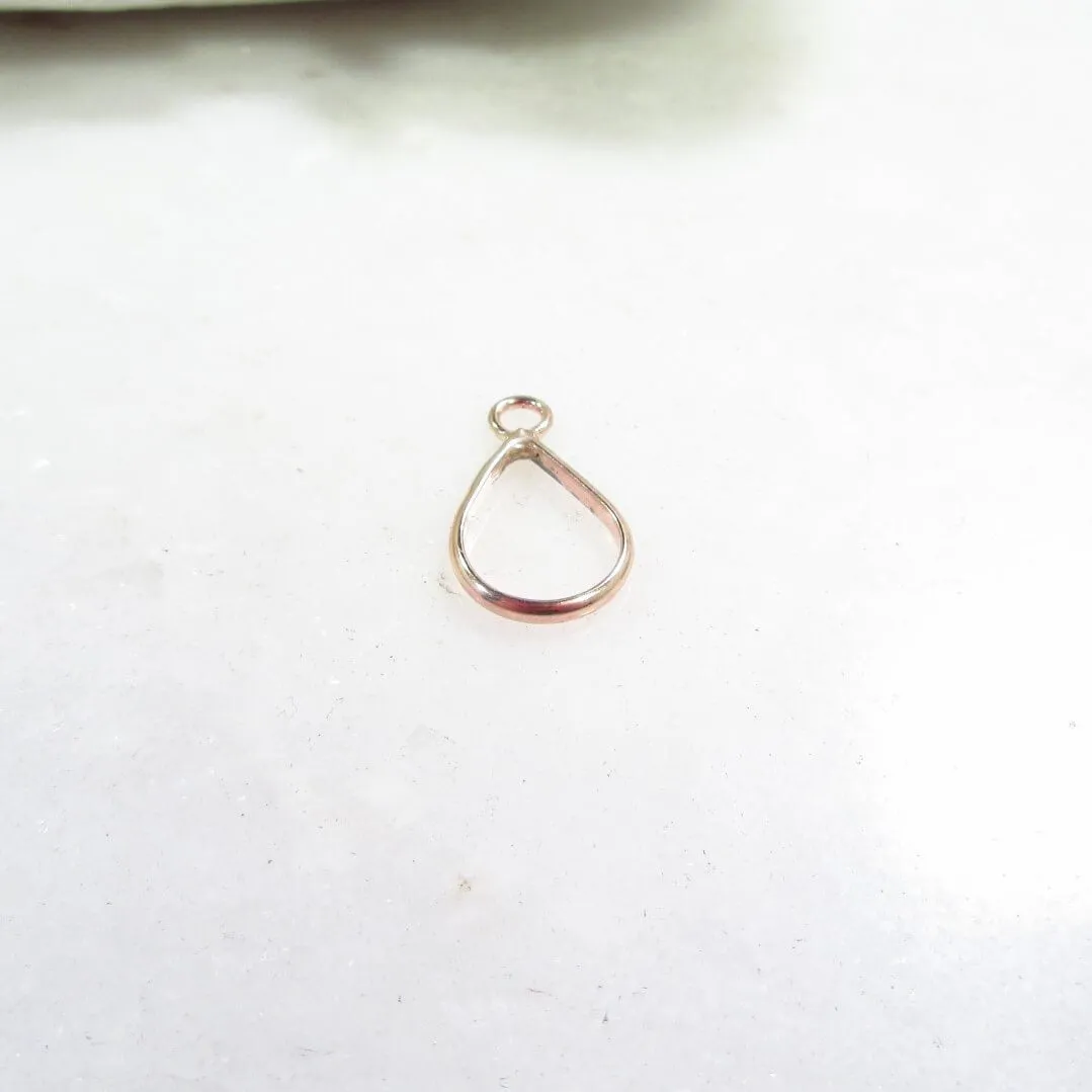 Open Resin Bezel - Drop, 10mm, Single Ring - Choose Your Metal