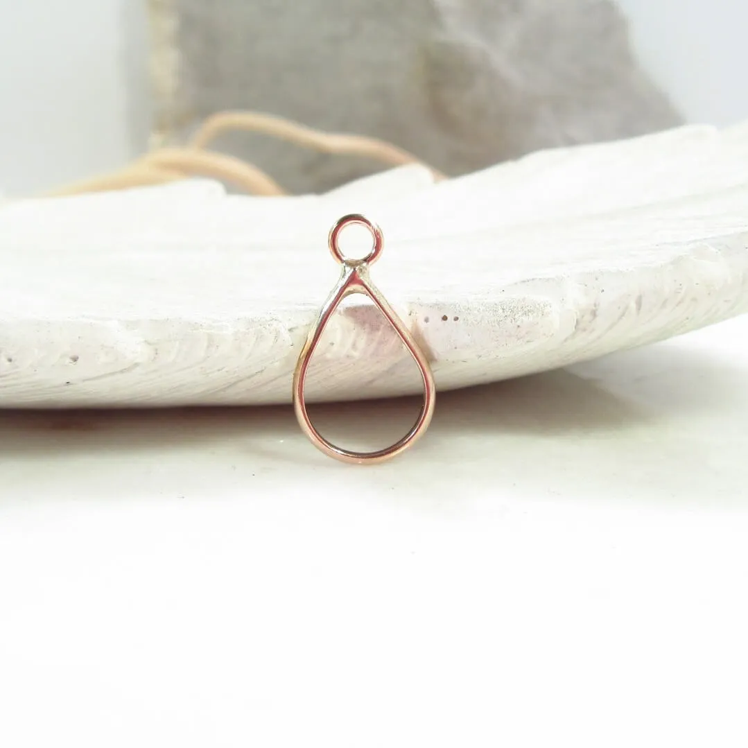 Open Resin Bezel - Drop, 10mm, Single Ring - Choose Your Metal