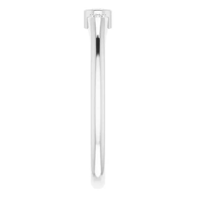 Oval Diamond Lab-Grown Diamond Accent Stackable Ring