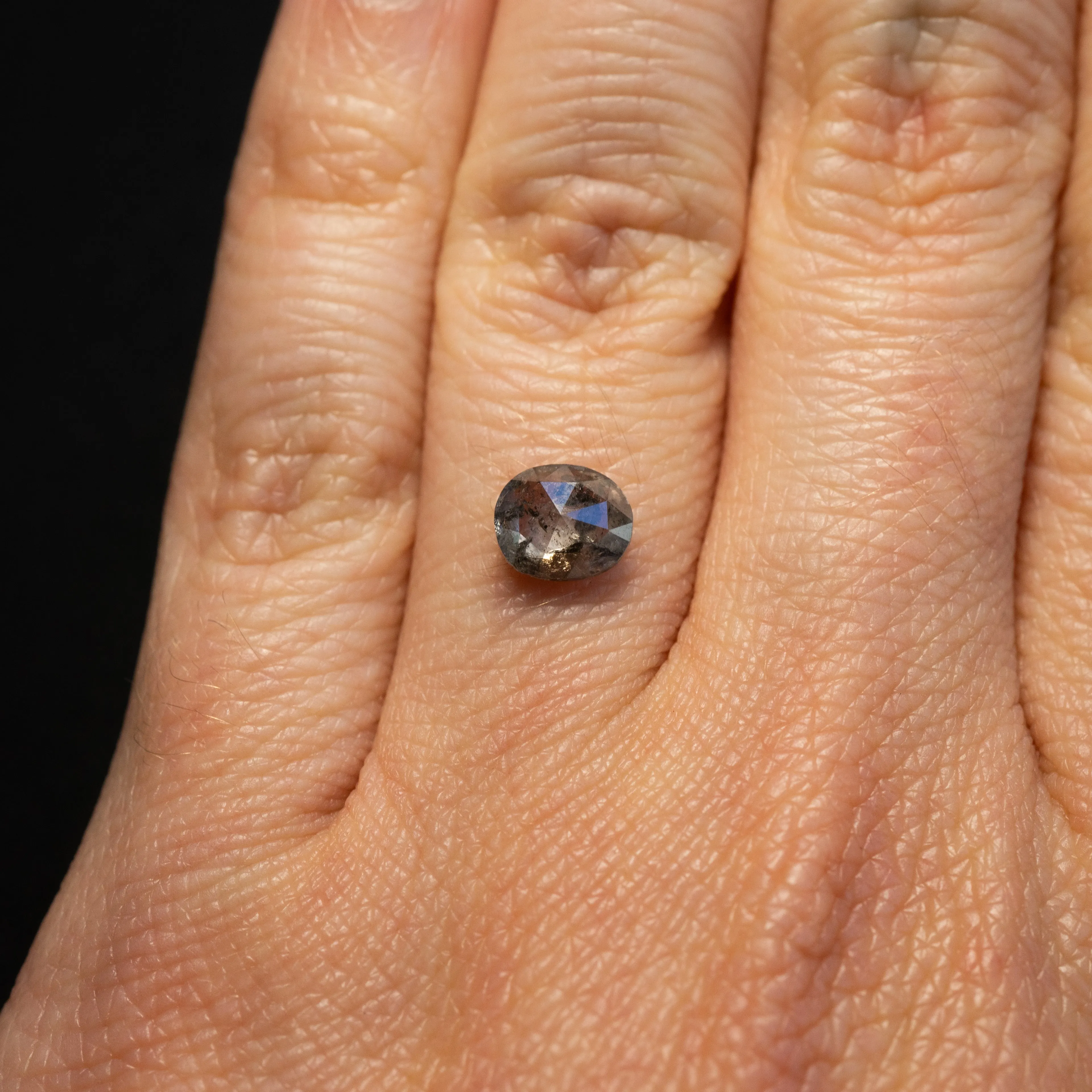 Oval Double-Cut Salt   Pepper Diamond | 1.08ct
