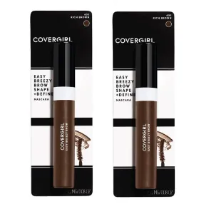 Pack of 2 CoverGirl Easy Breezy Brow Shape & Define Mascara, Rich Brown 605