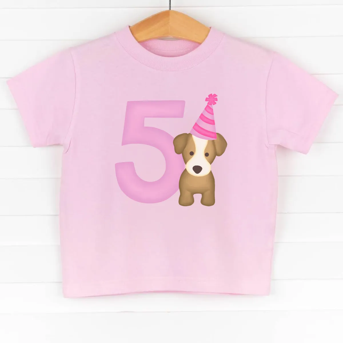 Party Pup 5th Birthday, Girls Graphic Tee
