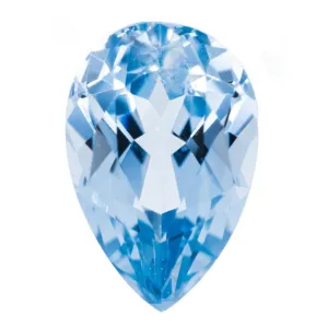 Pear FAB Lab-Grown Aqua Blue Spinel Gems
