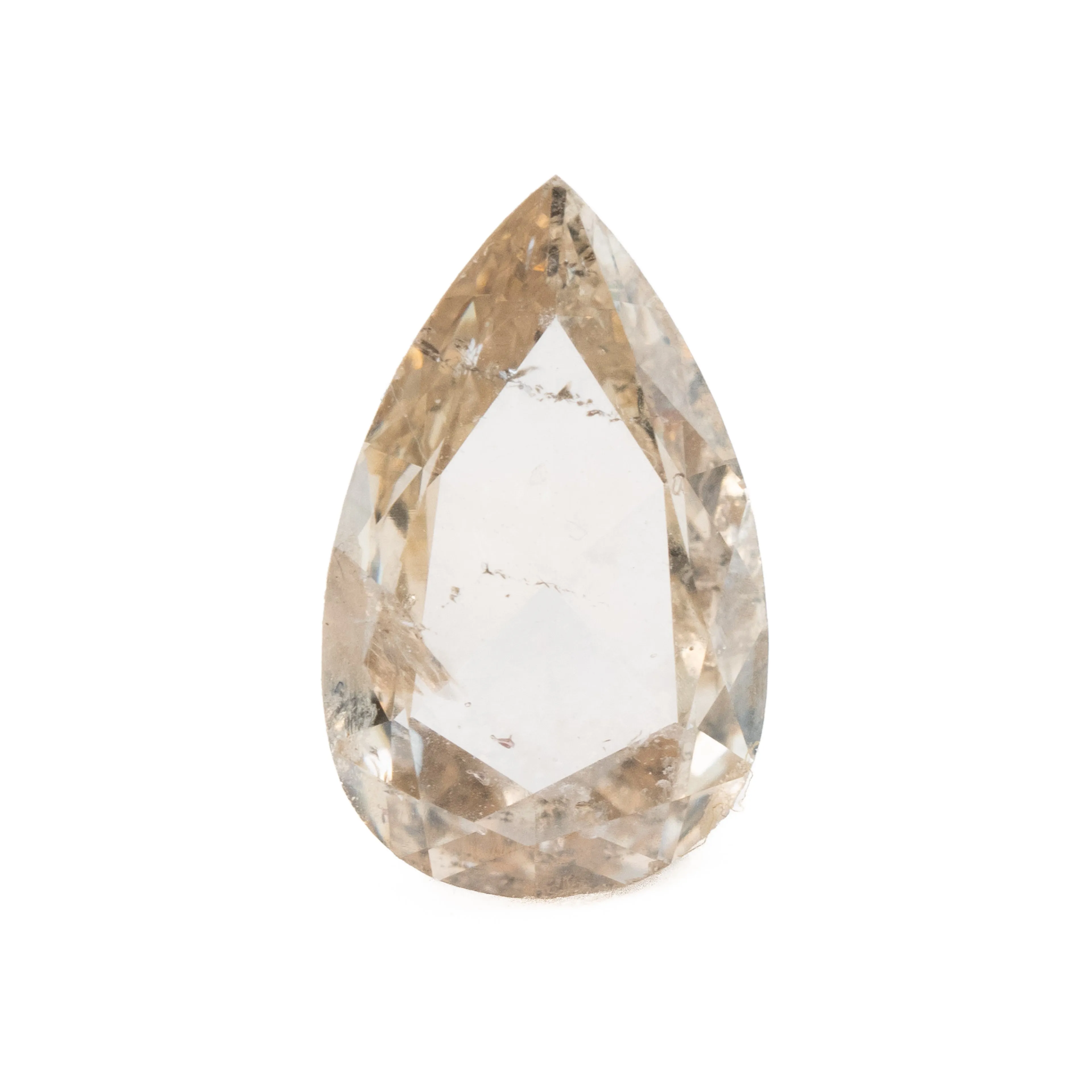 Pear Rose Cut Champagne Diamond | 0.70ct