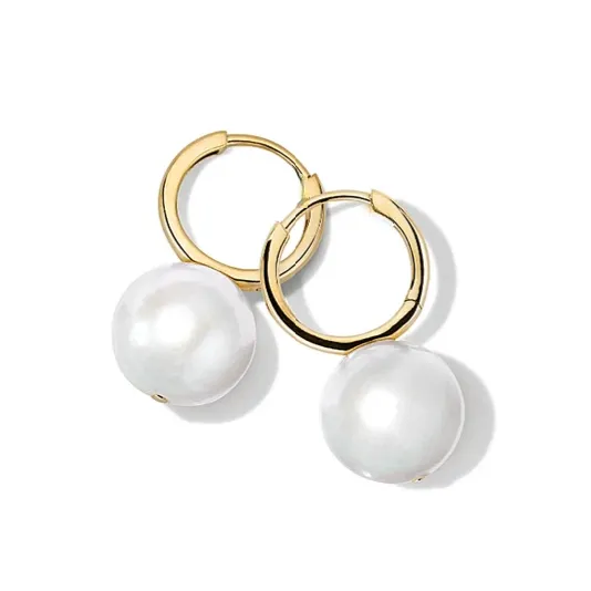 Pearl Huggie Earrings