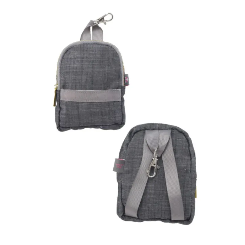 Personalized Chambray Grey Teeny Tiny Mini-Backpack