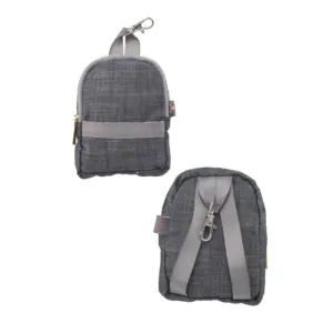 Personalized Chambray Grey Teeny Tiny Mini-Backpack
