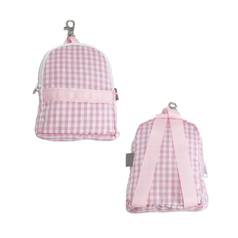Personalized Gingham Baby Pink Teeny Tiny Mini-Backpack