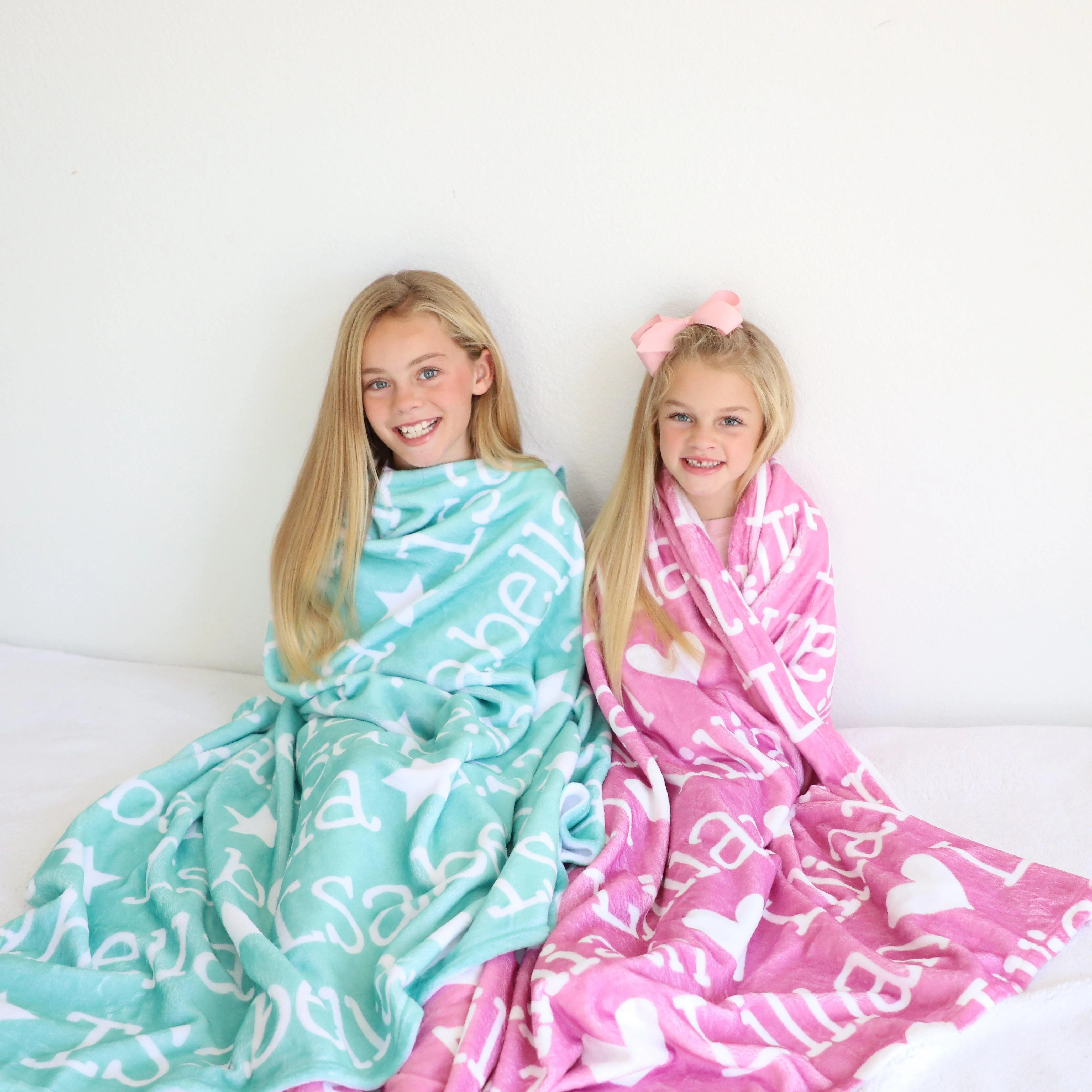 Personalized Kid/Teen Blanket - Name and Heart