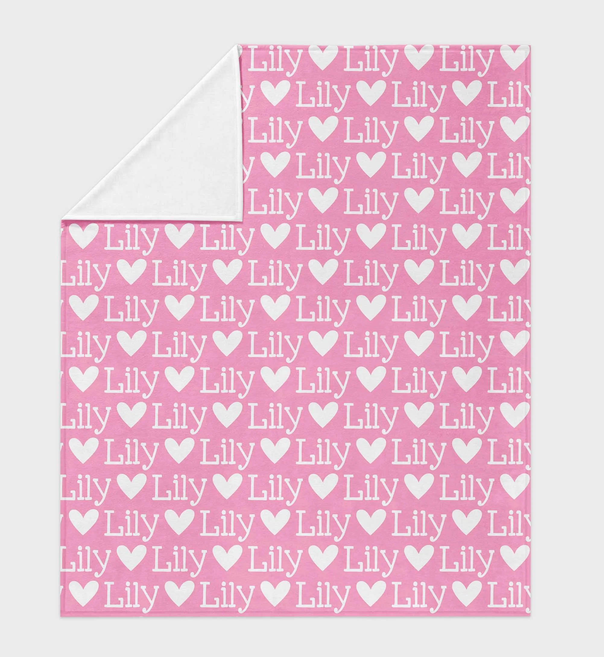 Personalized Kid/Teen Blanket - Name and Heart