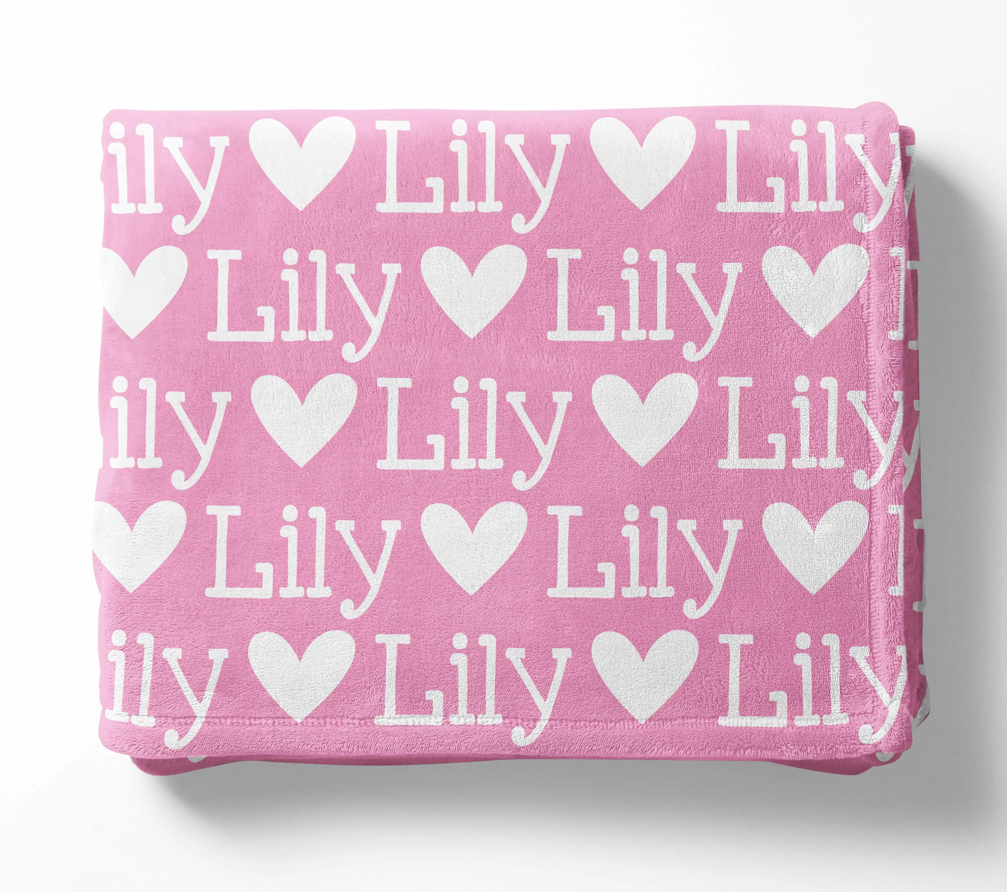 Personalized Kid/Teen Blanket - Name and Heart