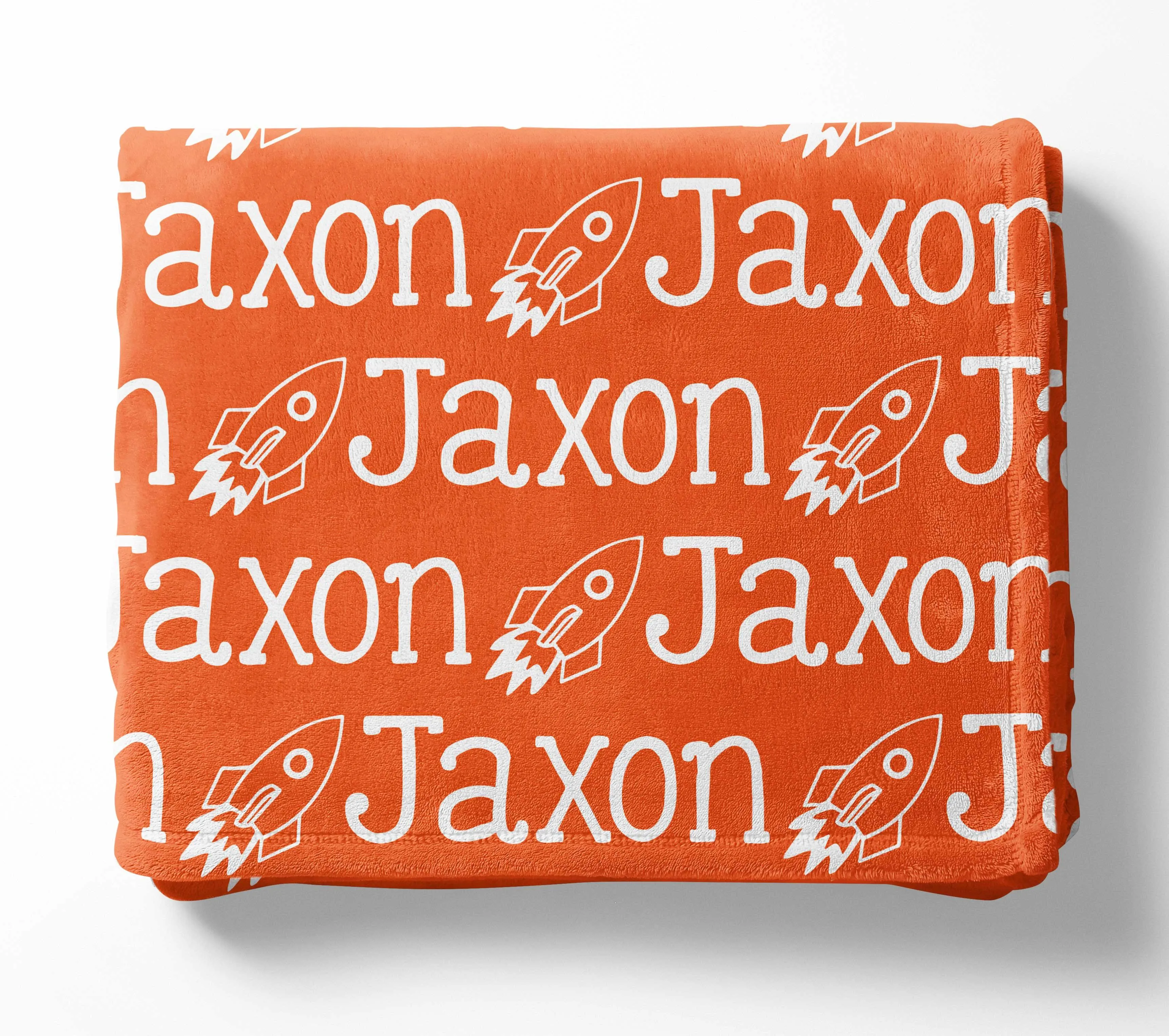 Personalized Kid/Teen Blanket - Name and Space Ship