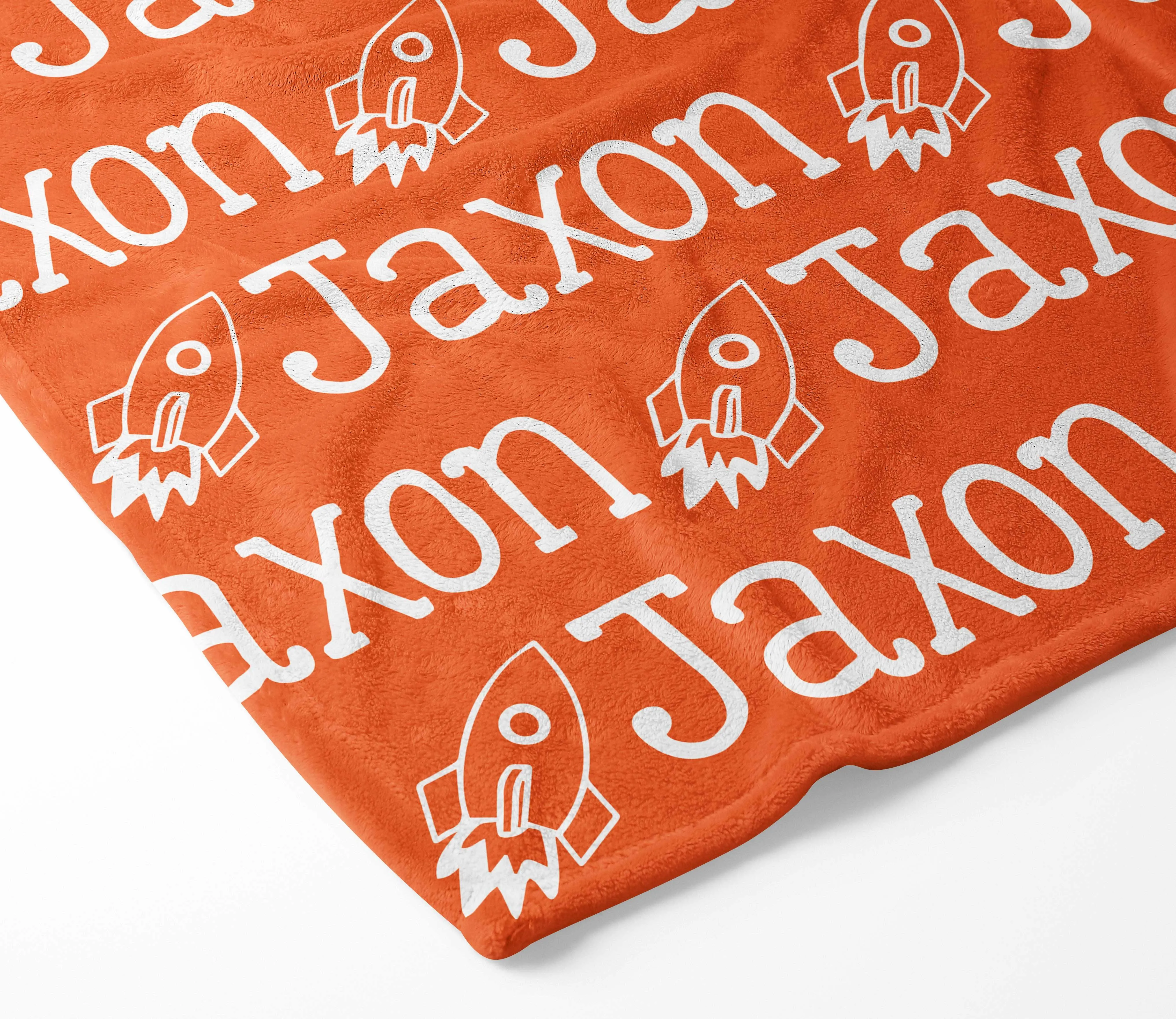 Personalized Kid/Teen Blanket - Name and Space Ship