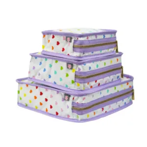 Personalized Seersucker Tiny Hearts Organizing Trio