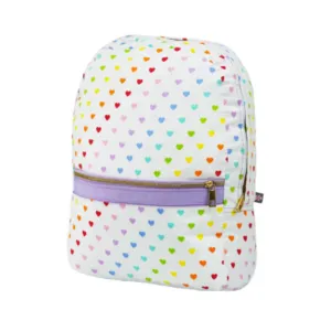 Personalized Seersucker Tiny Hearts Small Backpack