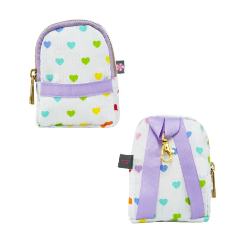 Personalized Seersucker Tiny Hearts Teeny Tiny Mini-Backpack
