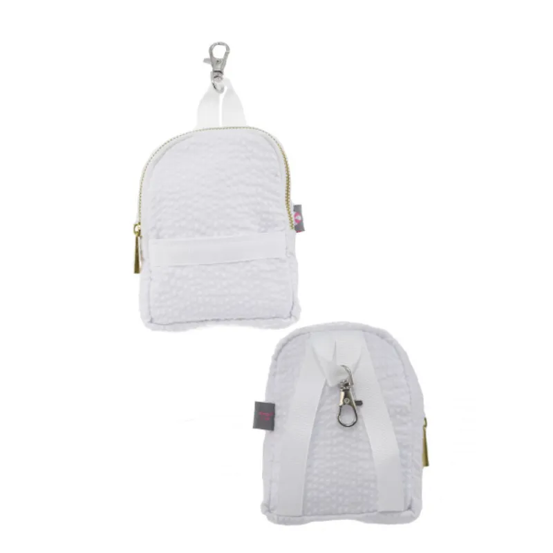 Personalized Seersucker White Teeny Tiny Mini-Backpack