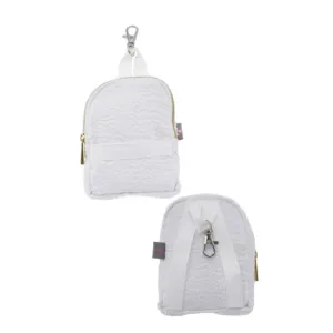 Personalized Seersucker White Teeny Tiny Mini-Backpack