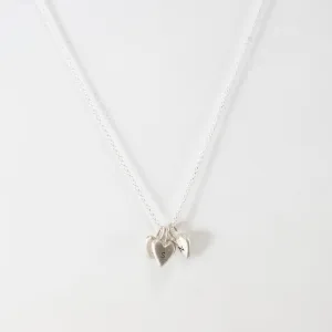 Personalized Tiny Heart Necklace in Sterling Silver