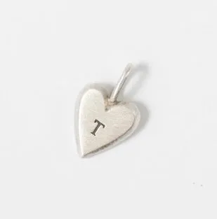 Personalized Tiny Heart Sterling Silver Charm
