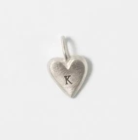 Personalized Tiny Heart Sterling Silver Charm