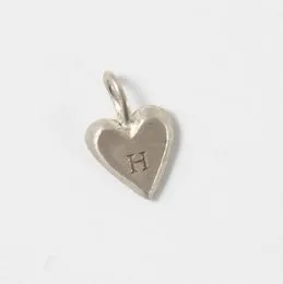 Personalized Tiny Heart Sterling Silver Charm