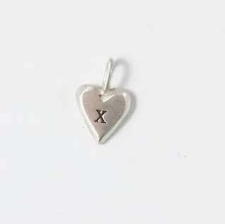 Personalized Tiny Heart Sterling Silver Charm