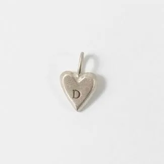 Personalized Tiny Heart Sterling Silver Charm