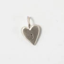Personalized Tiny Heart Sterling Silver Charm