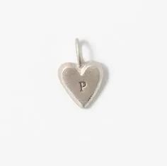 Personalized Tiny Heart Sterling Silver Charm