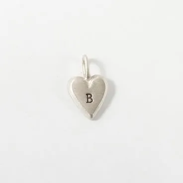 Personalized Tiny Heart Sterling Silver Charm