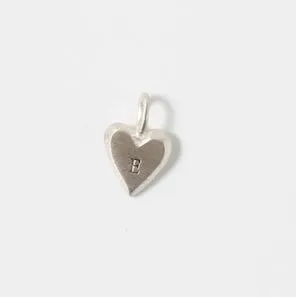 Personalized Tiny Heart Sterling Silver Charm
