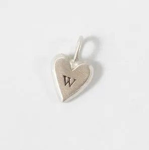 Personalized Tiny Heart Sterling Silver Charm