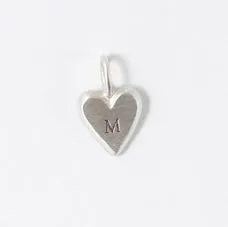 Personalized Tiny Heart Sterling Silver Charm