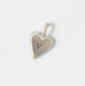 Personalized Tiny Heart Sterling Silver Charm