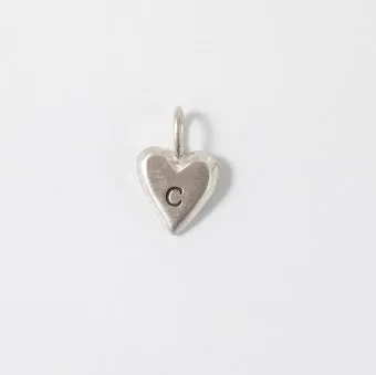 Personalized Tiny Heart Sterling Silver Charm