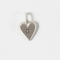 Personalized Tiny Heart Sterling Silver Charm