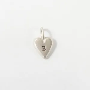 Personalized Tiny Heart Sterling Silver Charm