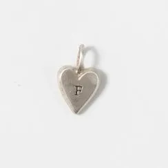 Personalized Tiny Heart Sterling Silver Charm