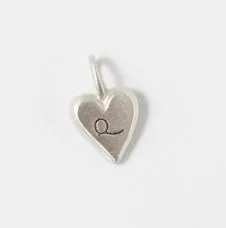Personalized Tiny Heart Sterling Silver Charm