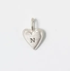 Personalized Tiny Heart Sterling Silver Charm