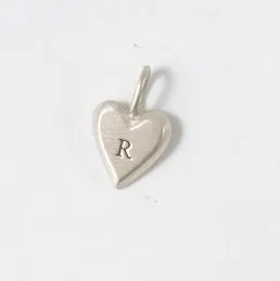 Personalized Tiny Heart Sterling Silver Charm