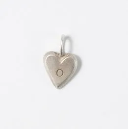 Personalized Tiny Heart Sterling Silver Charm